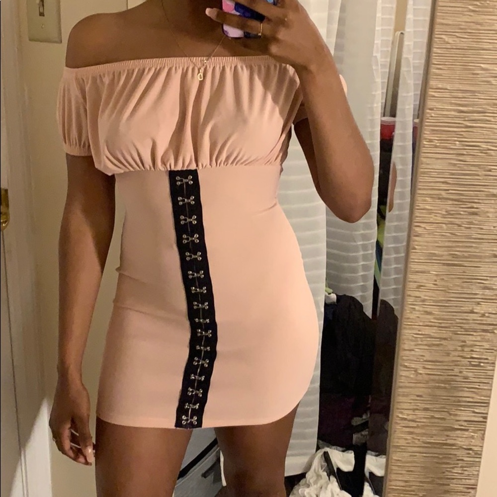 PRETTYLITTLE THING off shoulder mini dress